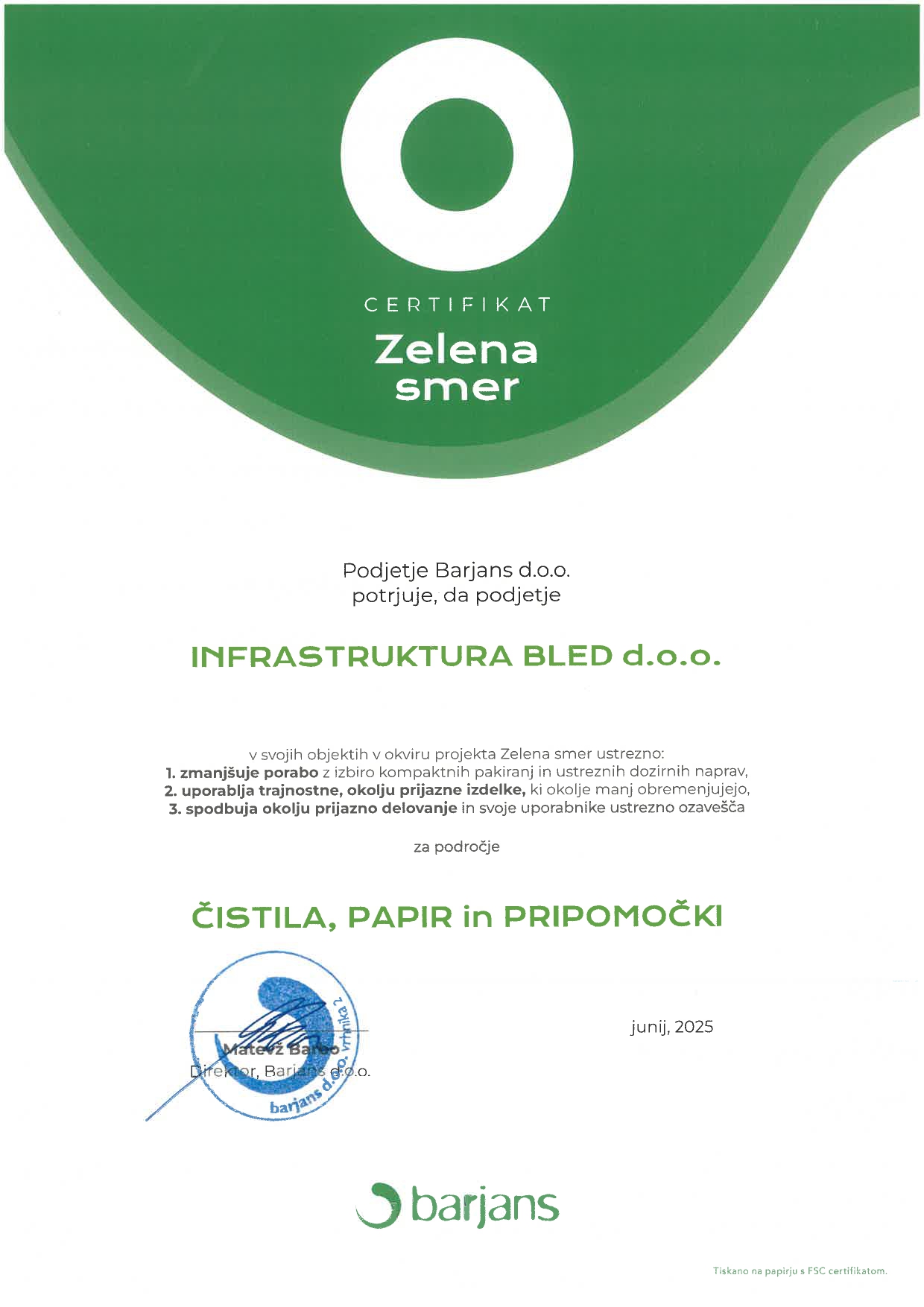 Zelena smer – nov korak k trajnosti